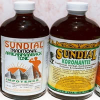 Sundial Karomantee and Sundial African Manback Tonics.  We have a wide range of Jamaican woodroot and Jamaican roots tonics. 