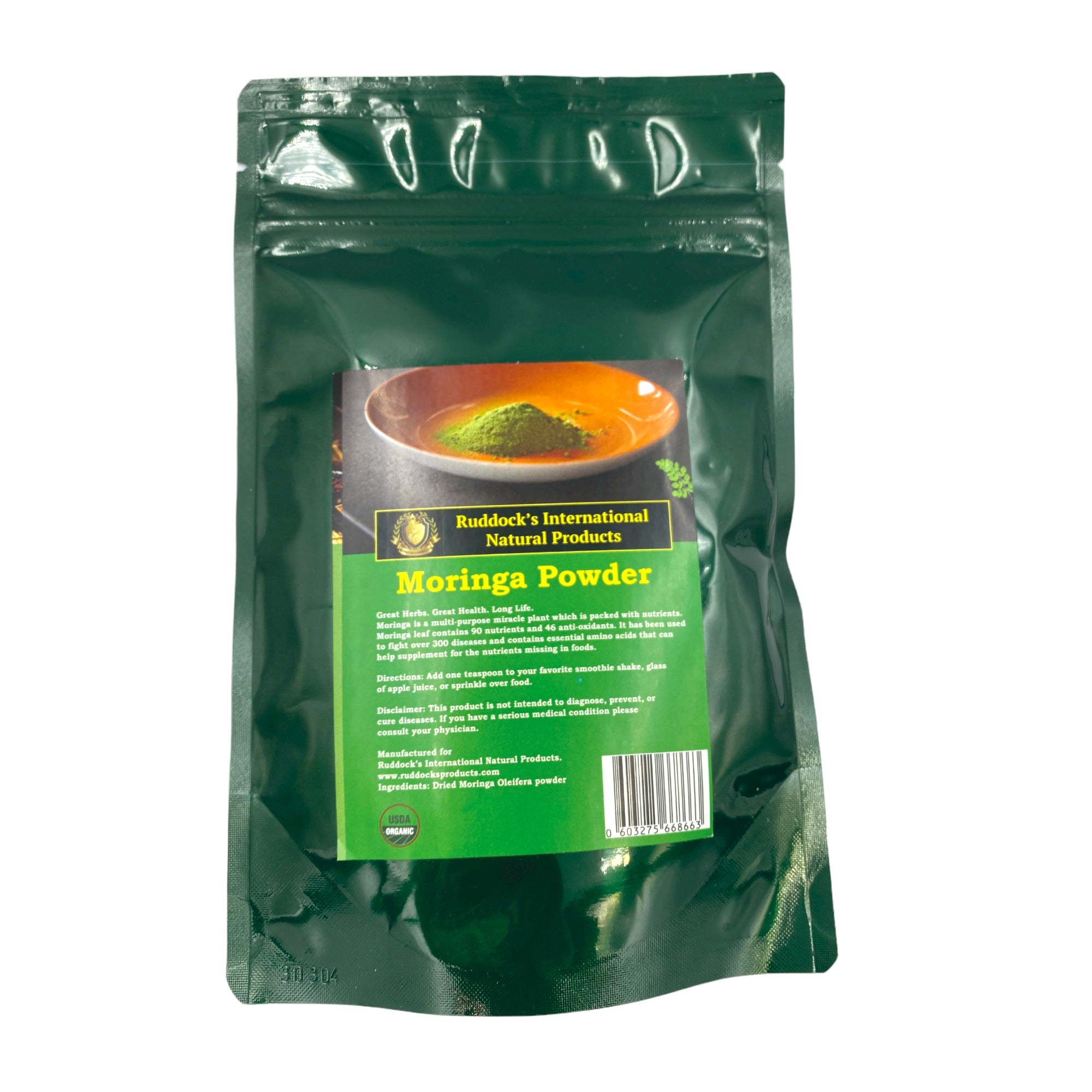 100% Pure Moringa Powder. Because of its many health benefits, Moringa is known as the "miracle tree."