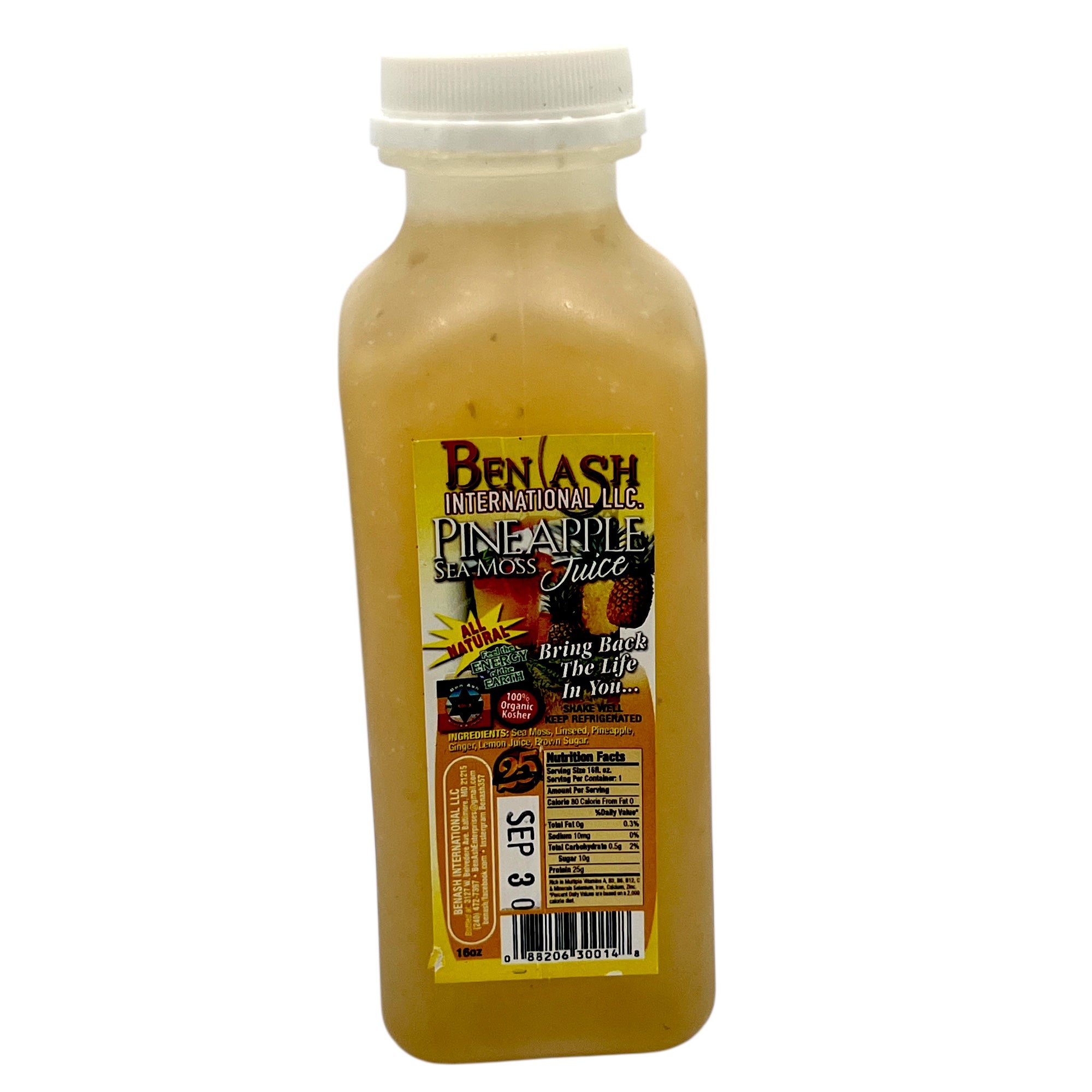Ben Ash Pineapple Sea Moss 16 Oz.