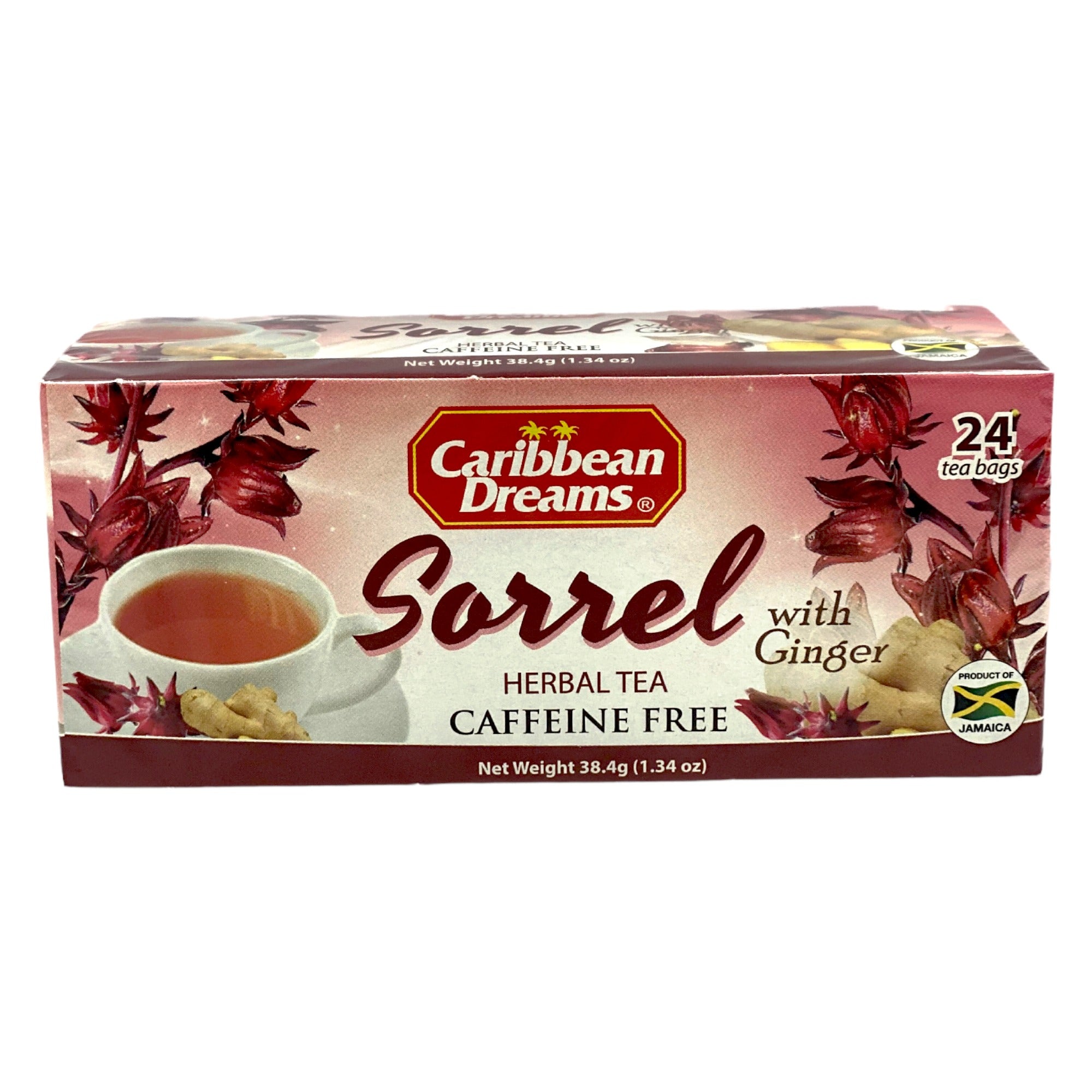CARIBBEAN DREAMS SORREL WITH GINGER TEA 24 TEA BAGS 38.4G (1.34 OZ)