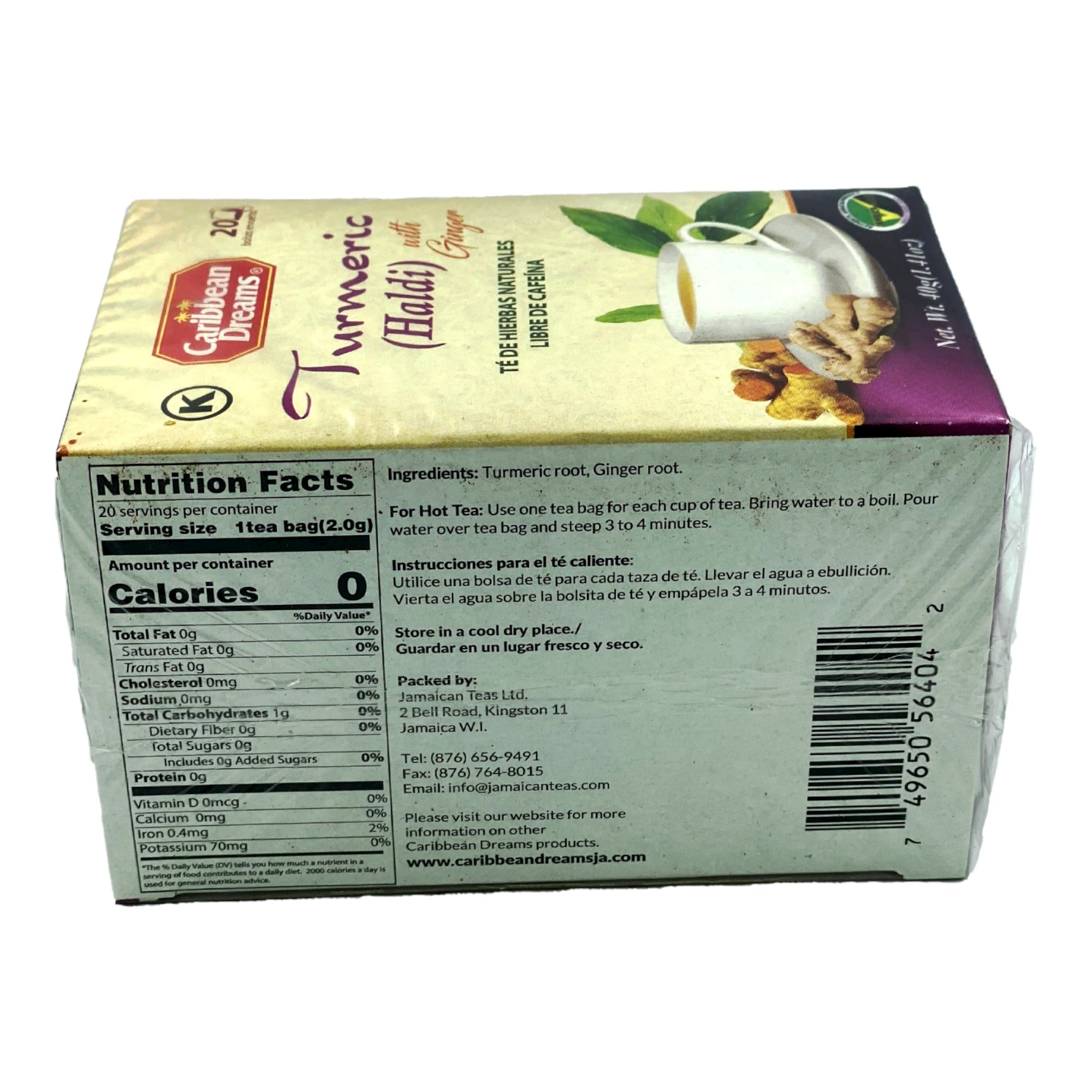 CARIBBEAN DREAMS TURMERIC TEA 40G (1.41OZ)