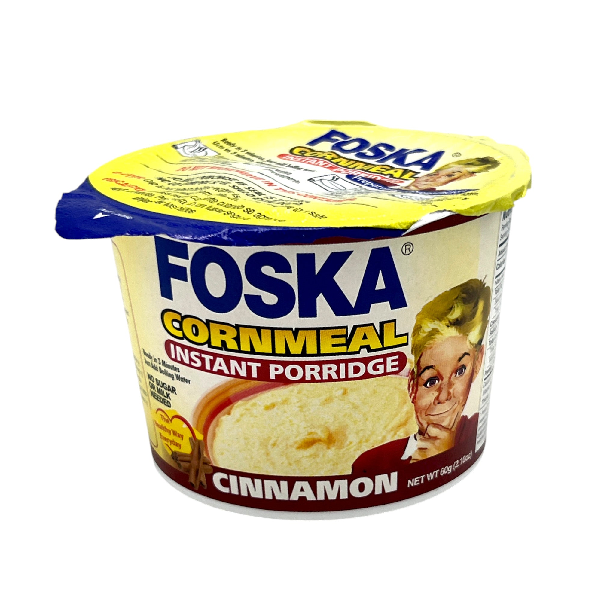 Foska Cornmeal Cinnamon Instant Porridge 2.10 Oz (60 G)