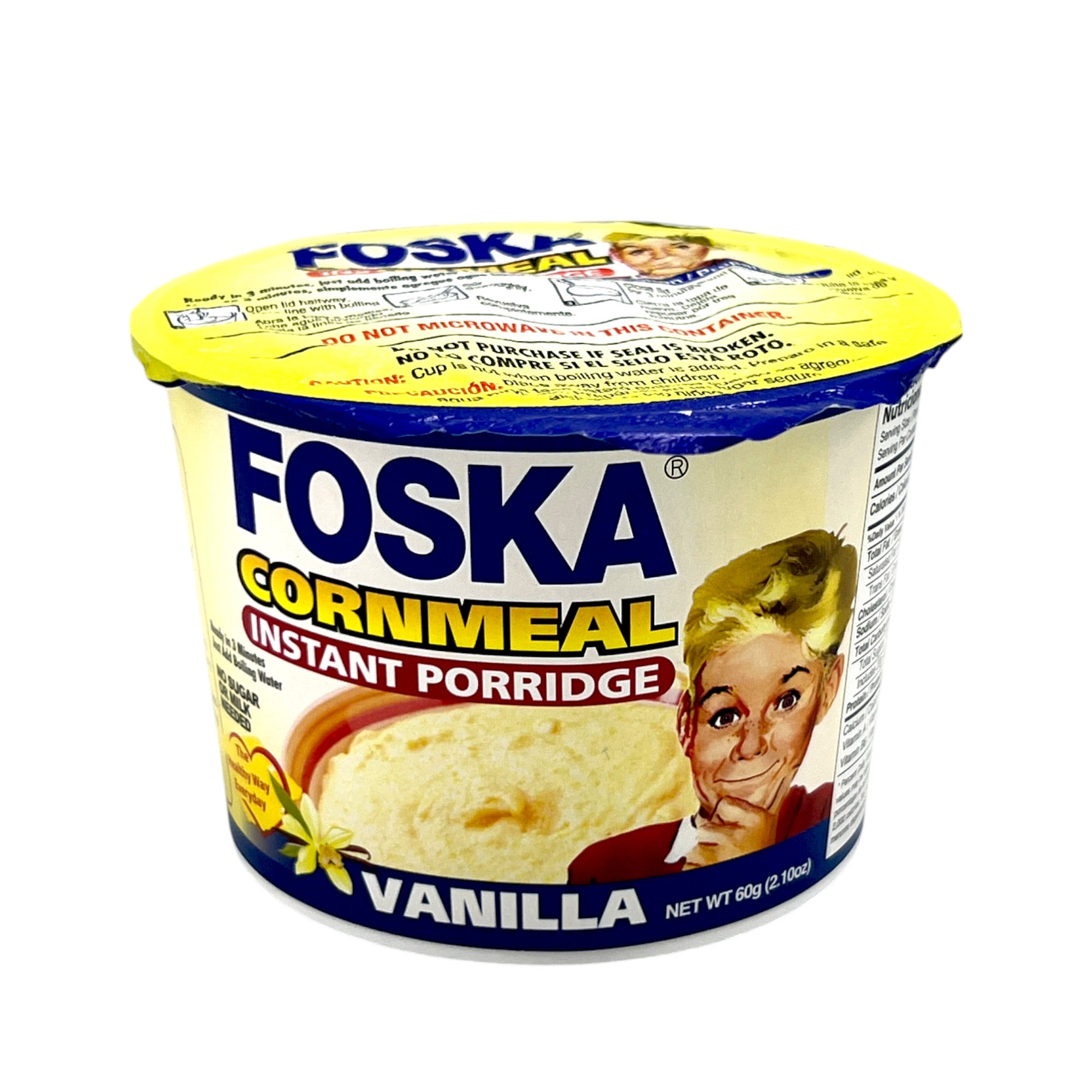 Foska Cornmeal Vanilla Instant Porridge 2.1 Oz