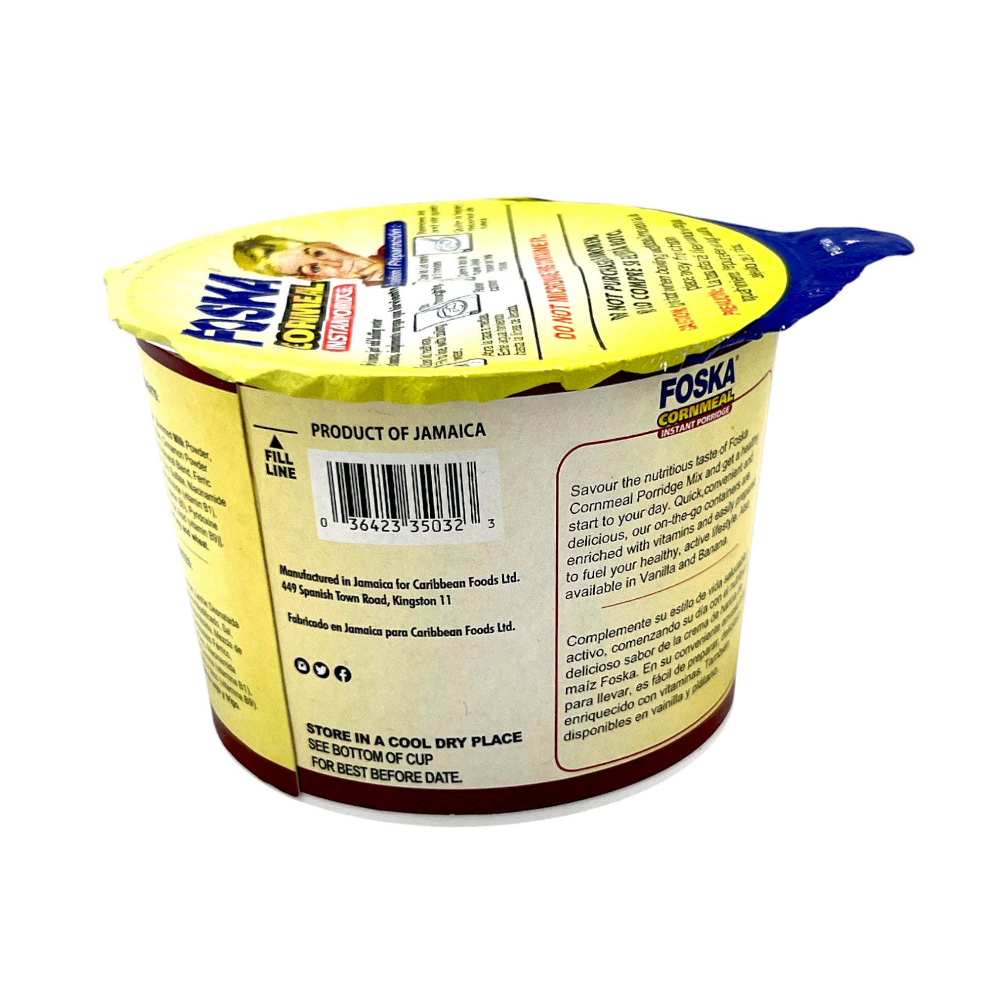 Foska Cornmeal Cinnamon Instant Porridge 2.10 Oz (60 G)