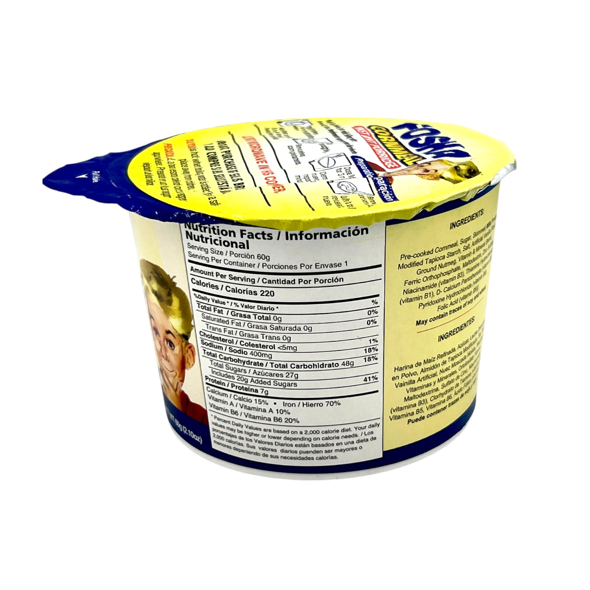 Foska Cornmeal Vanilla Instant Porridge 2.1 Oz