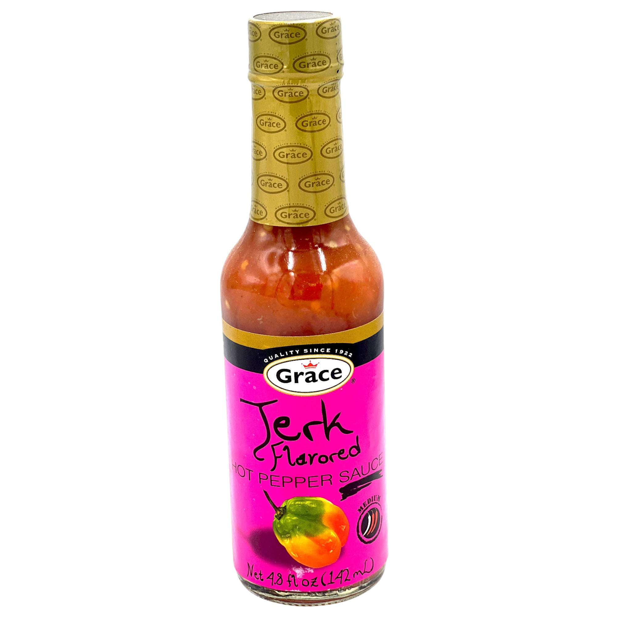 Grace Jerk Flavored Hot Pepper Sauce 4.8 Oz