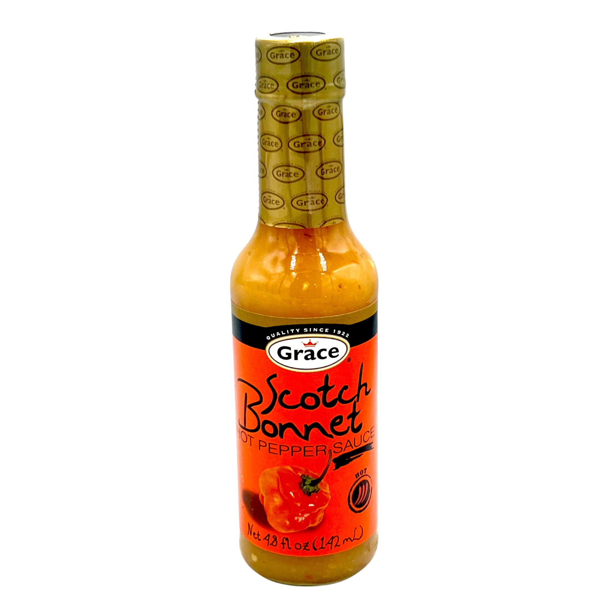 Grace Scotch Bonnet Hot Pepper Sauce 4.8 Fl Oz