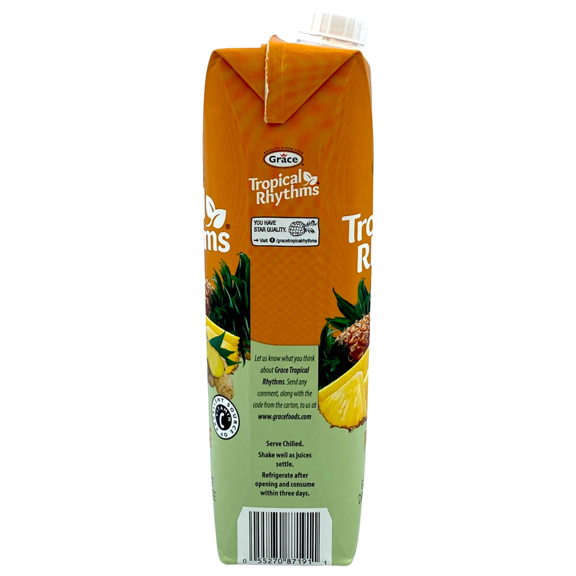 GRACE TROPICAL RHYTHMS PINEAPPLE GINGER 33.8 FL OZ.
