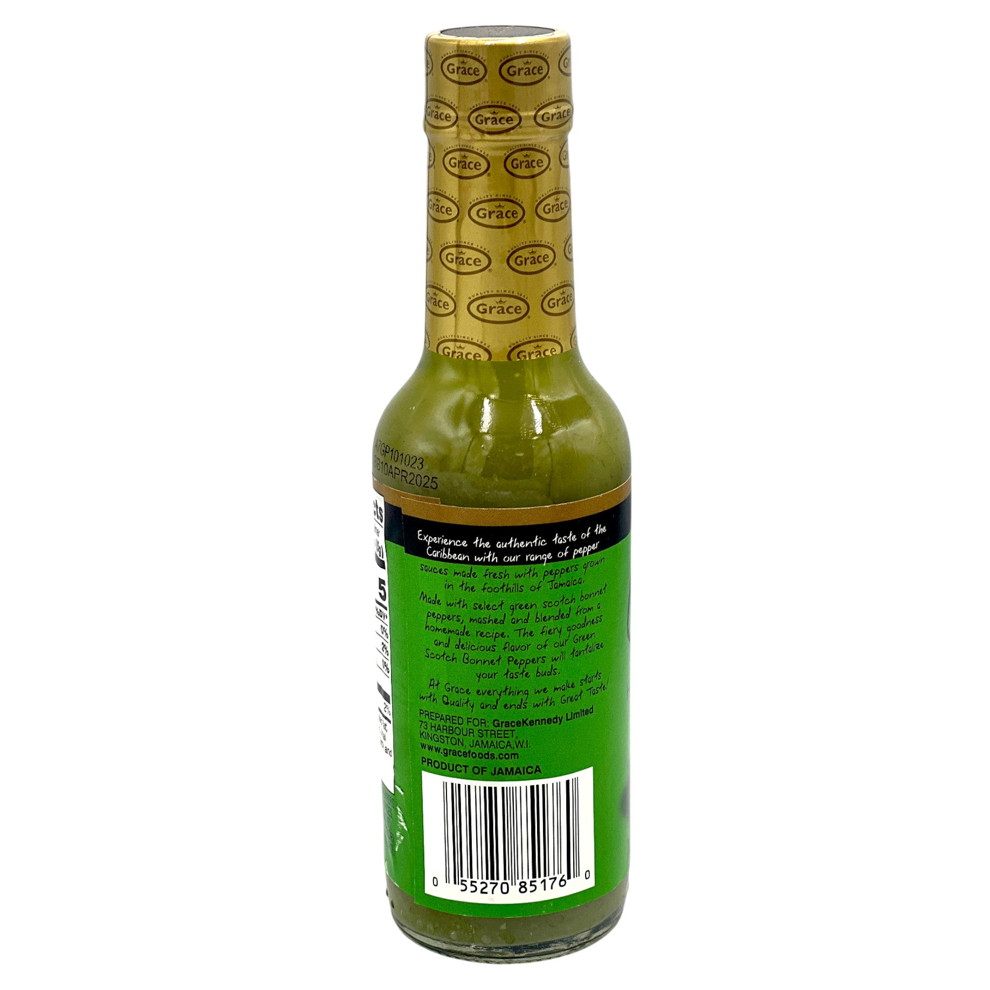 Grace Green Scotch Bonnet Hot Sauce 4.8 Oz. (142 Ml)