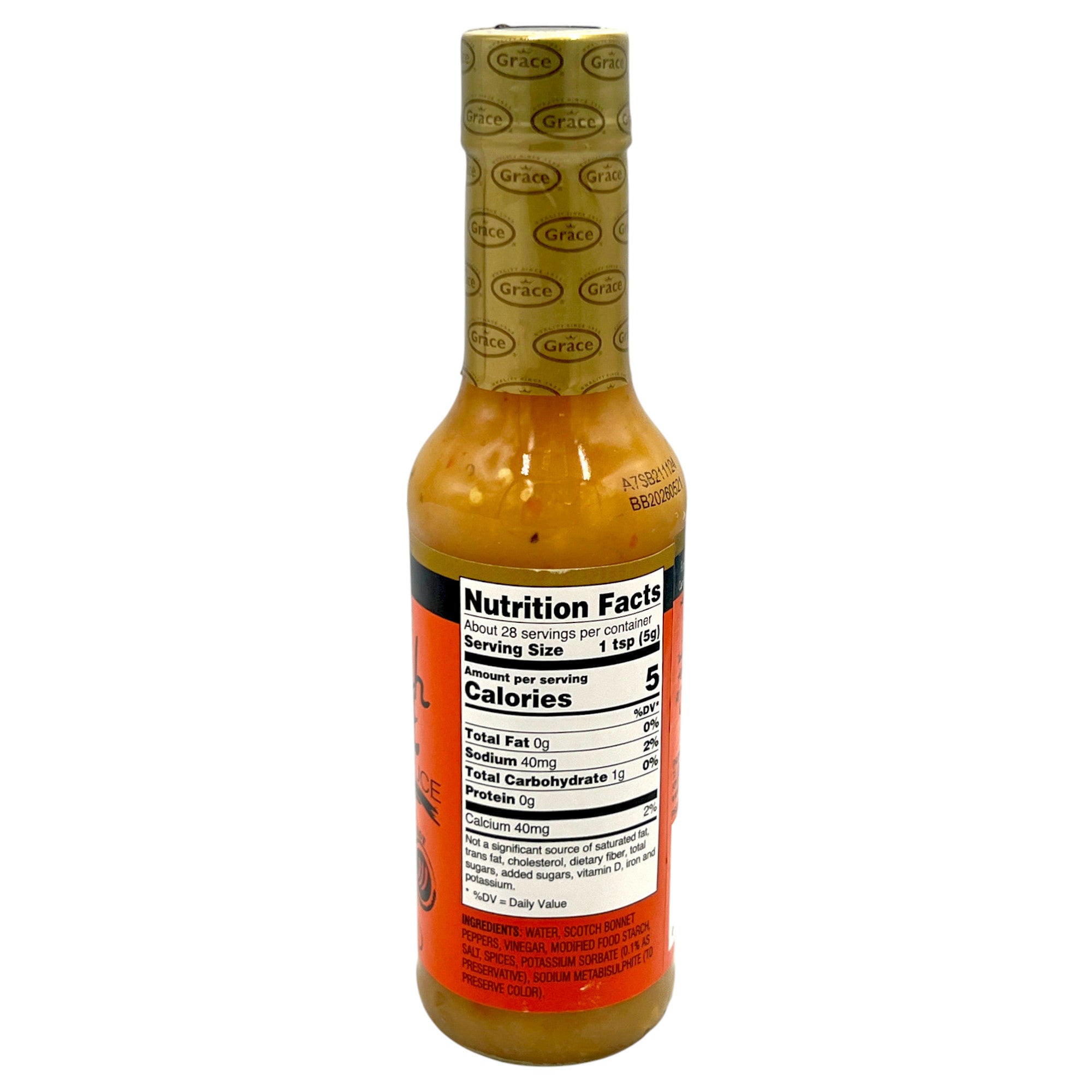 Grace Scotch Bonnet Hot Pepper Sauce 4.8 Fl Oz