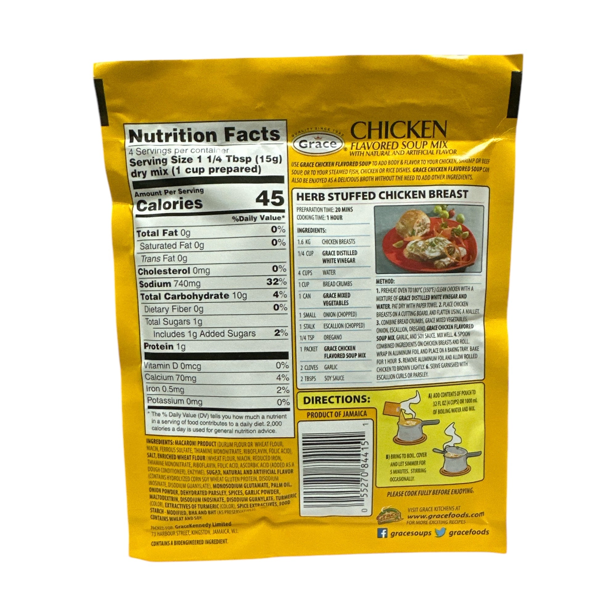 Grace Chicken Noodle Flavored Soup Mix 2.12 Oz