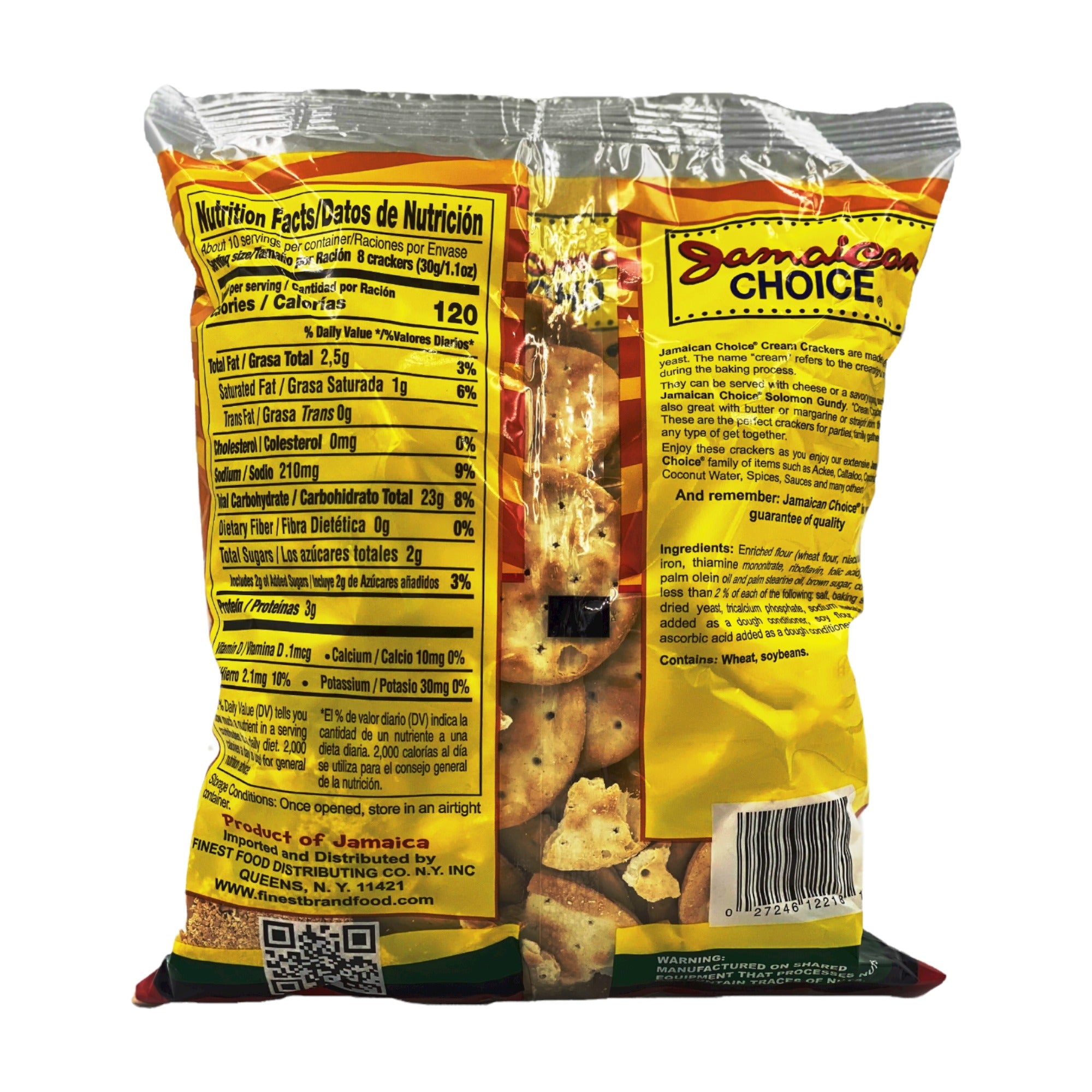 JAMAICAN CHOICE CREAM CRACKERS 10.6 OZ