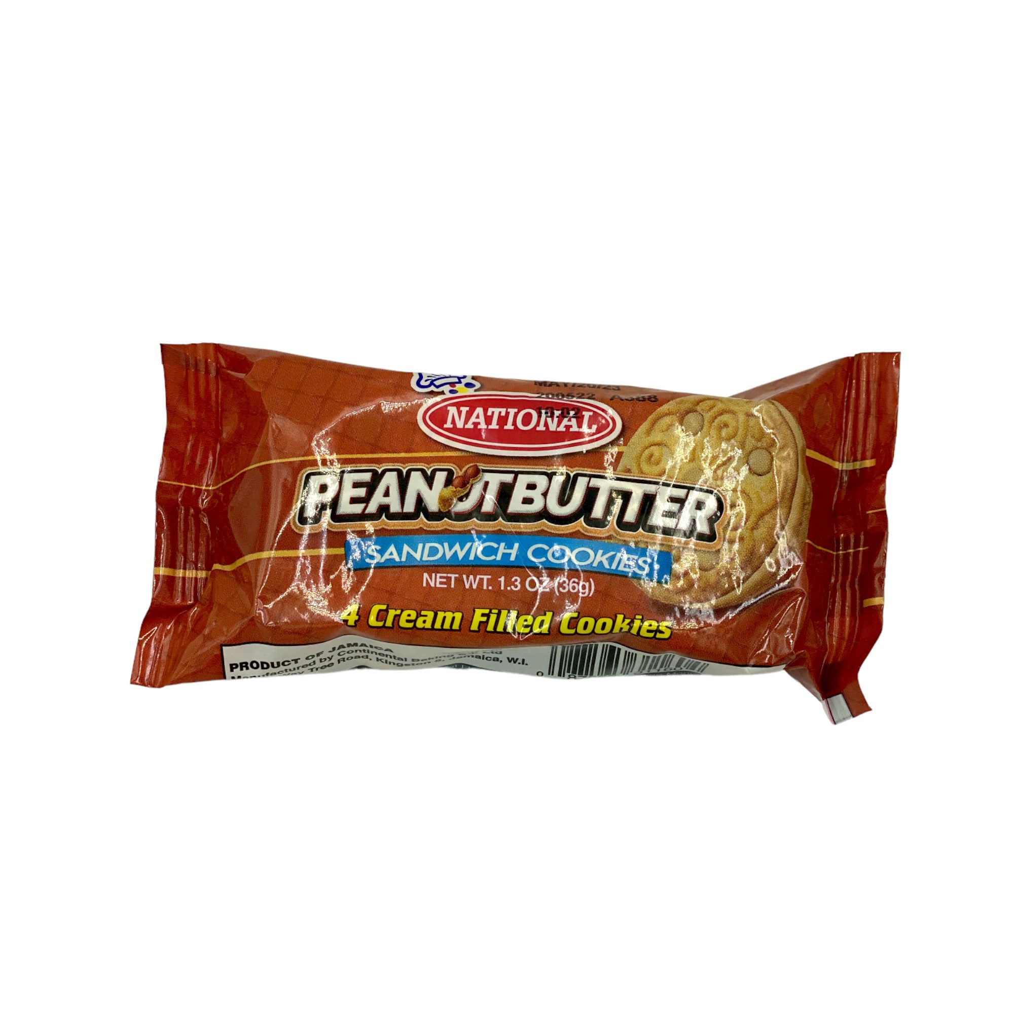 NATIONAL PEANUT BUTTER SANDWICH COOKIES (4 IN A PACK) 1.3 OZ (36G)