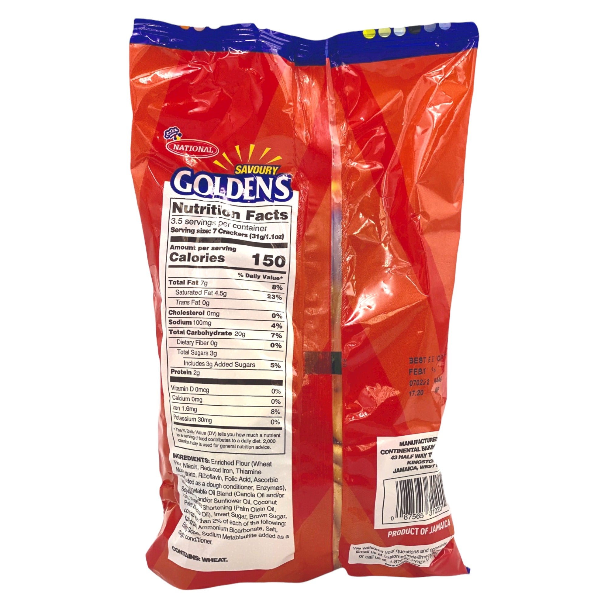 NATIONAL SAVOURY GOLDEN CRACKERS 112G
