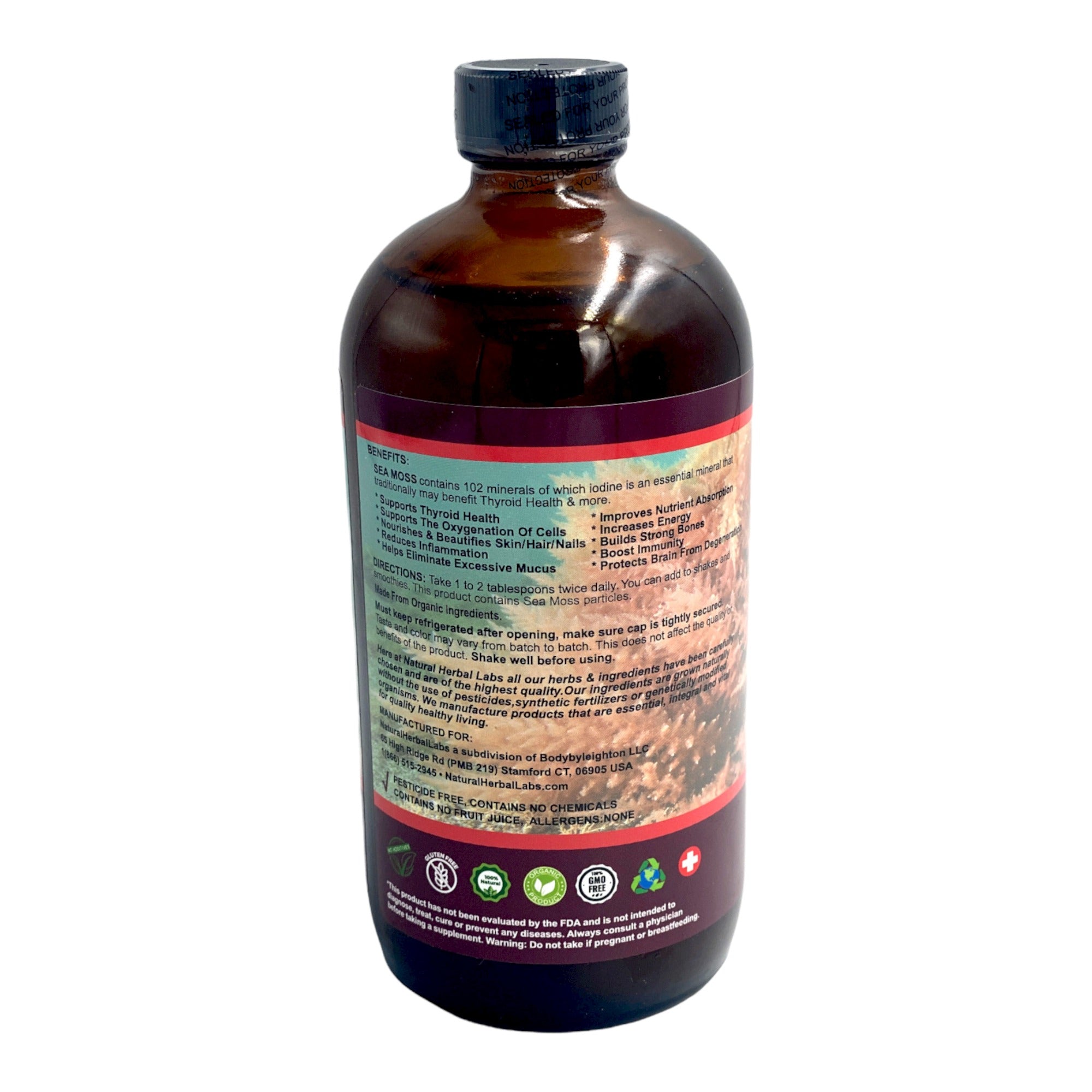 NATURAL HERBAL LABS LIQUID SEA MOSS 16 OZ