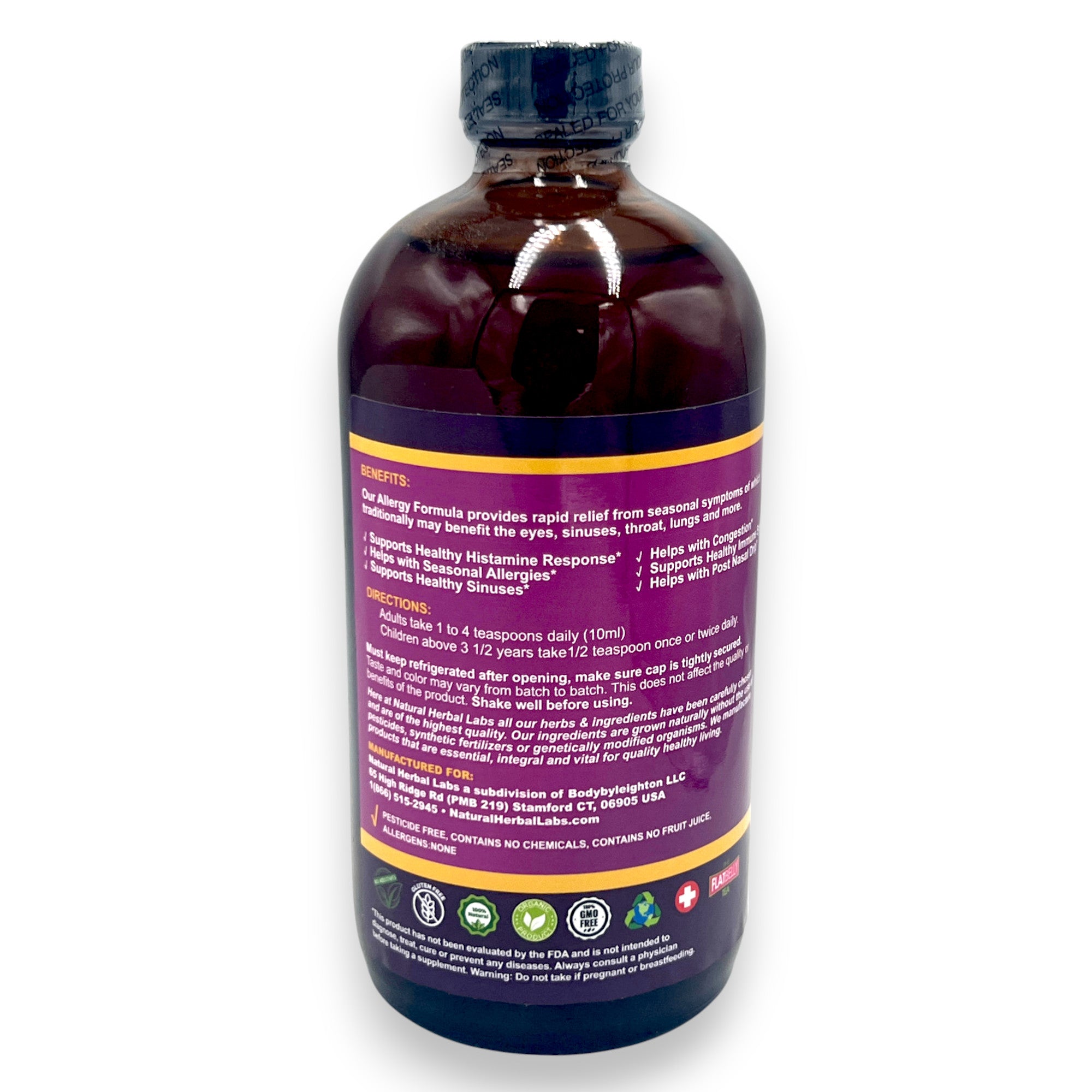 Natural Herbal Labs Allergy Relief 16 Fl Oz.