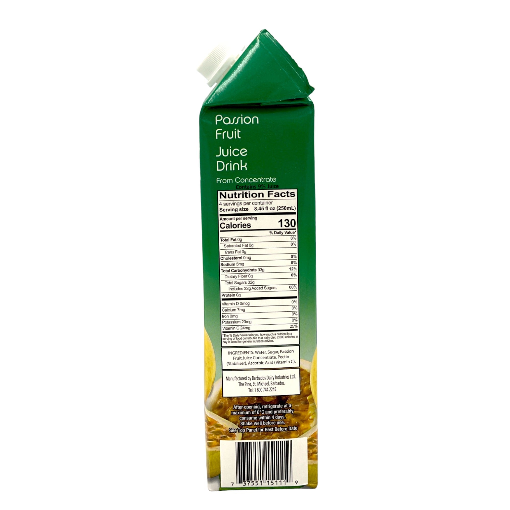PINEHILL PASSION FRUIT JUICE DRINK 33.8 FL OZ (1L)