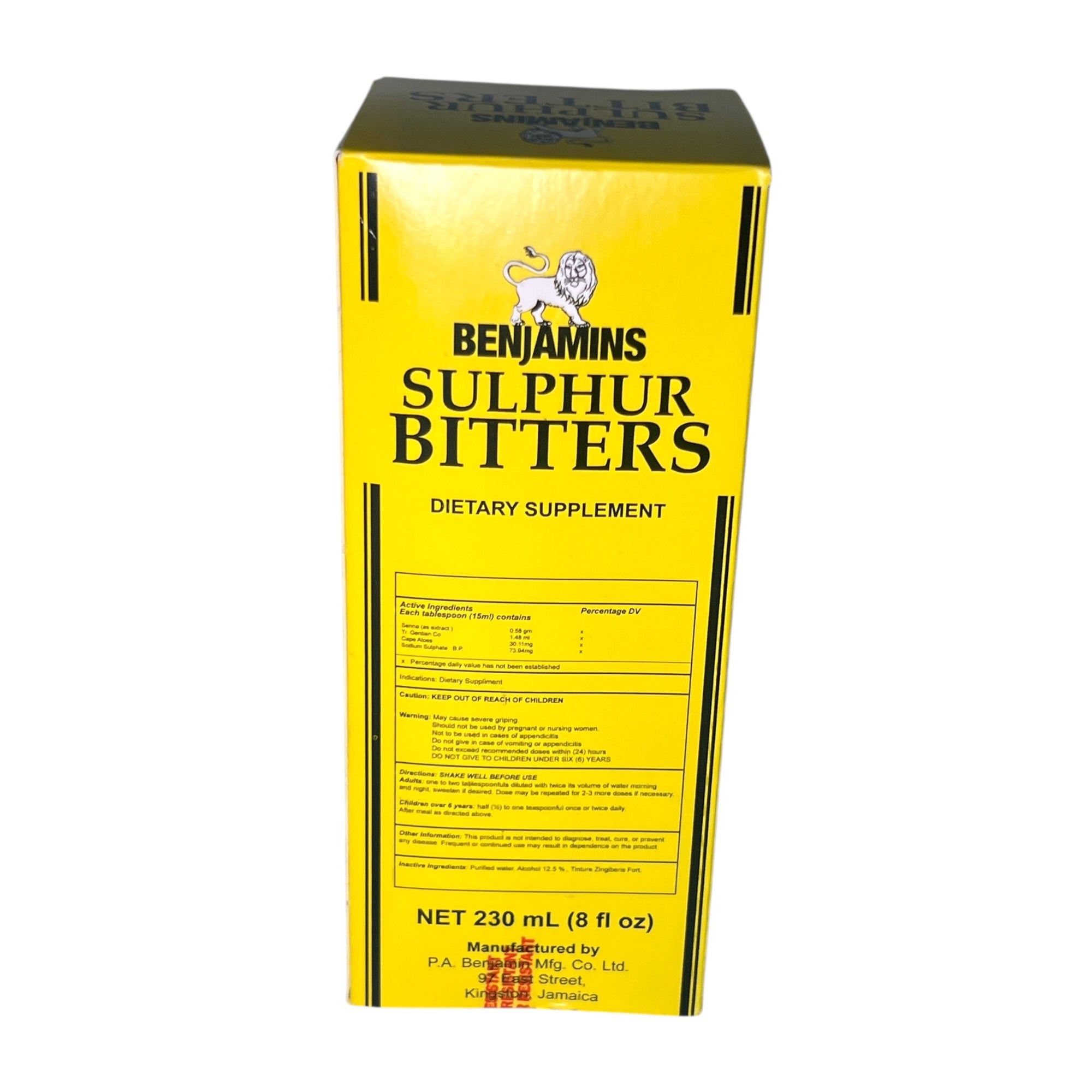 Benjamins Sulphur Bitters 230 ML (8 FL Oz.)