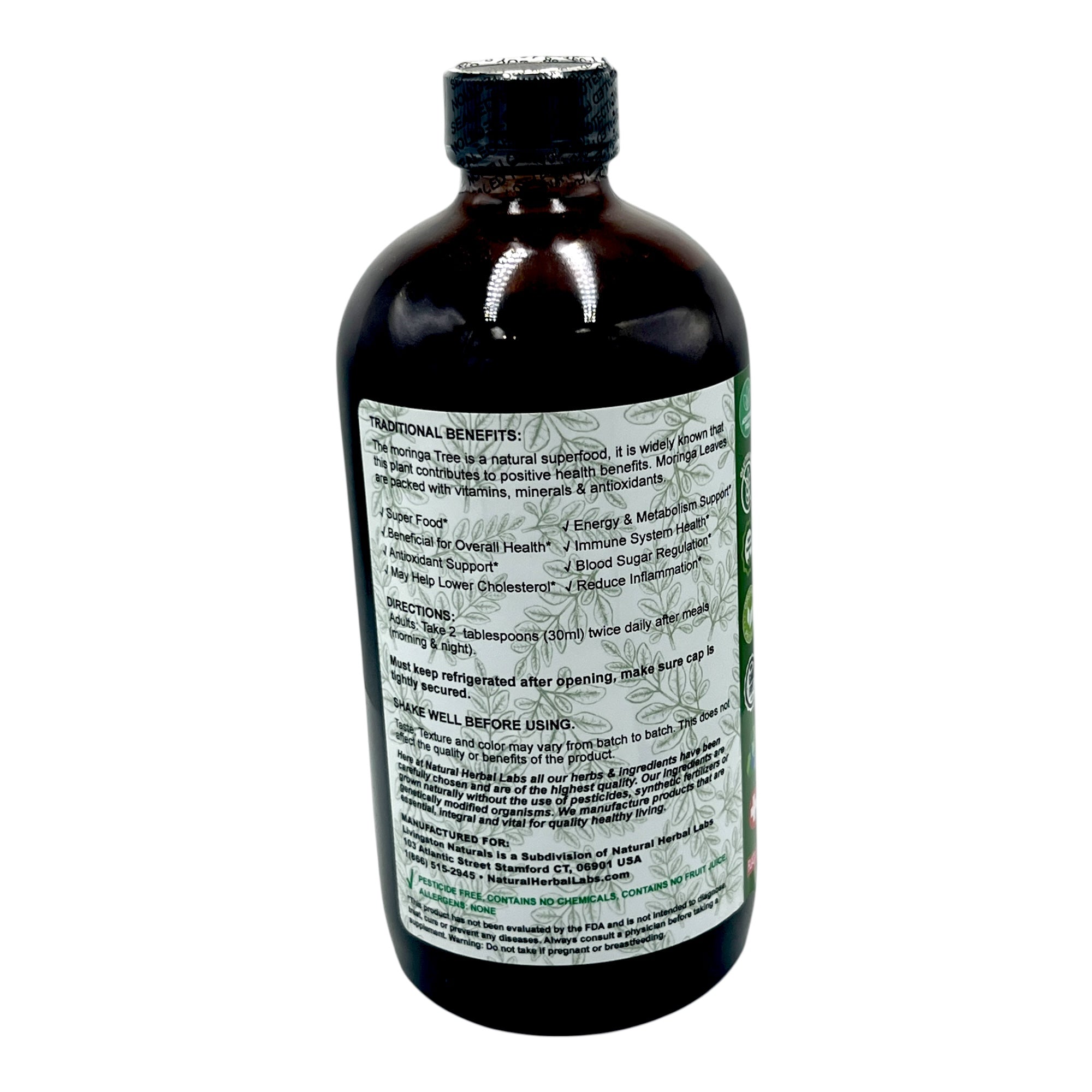 Livingston Naturals Pure Moringa 16 FL Oz.