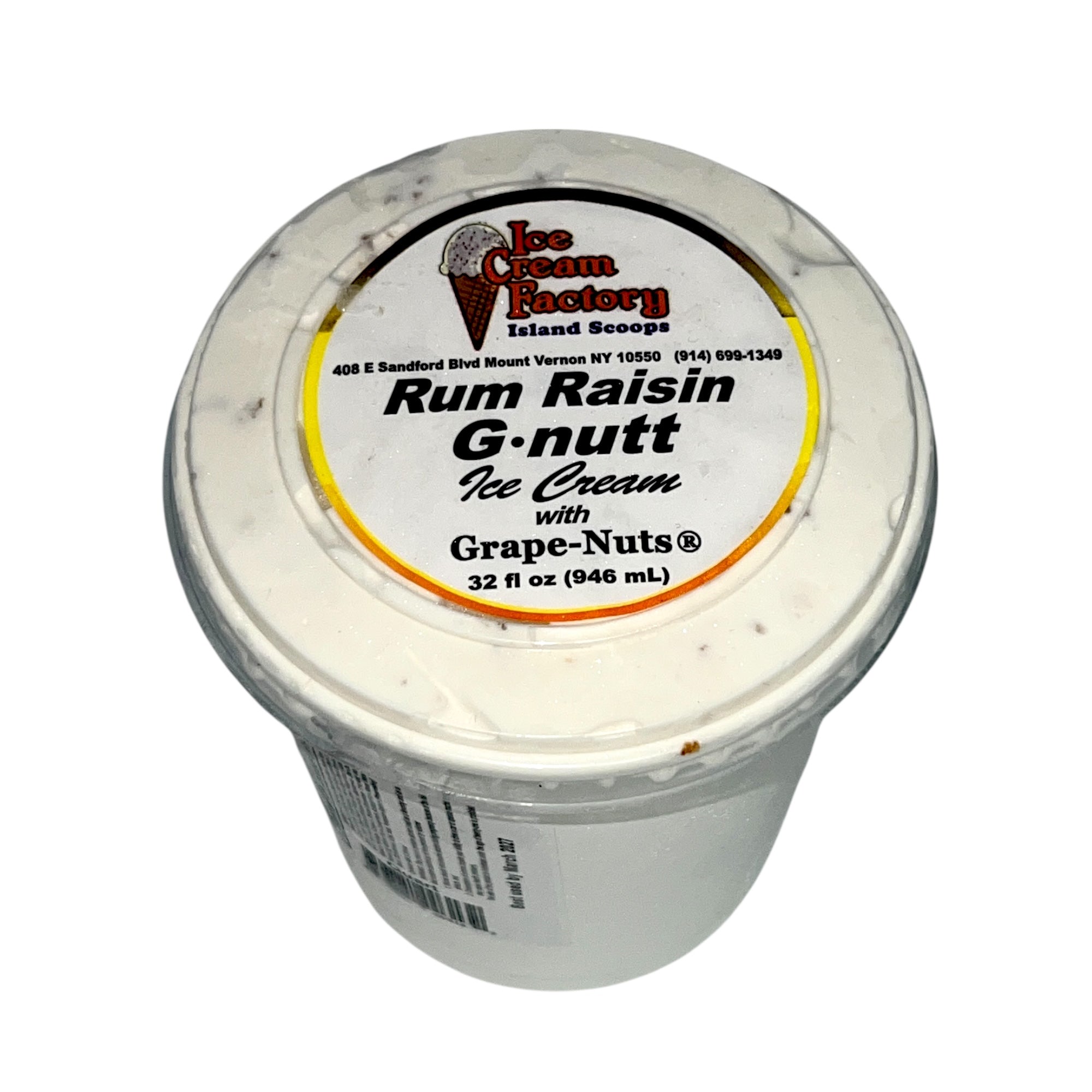 Ice Cream Factory Rum Raisin Grapenut - Quart