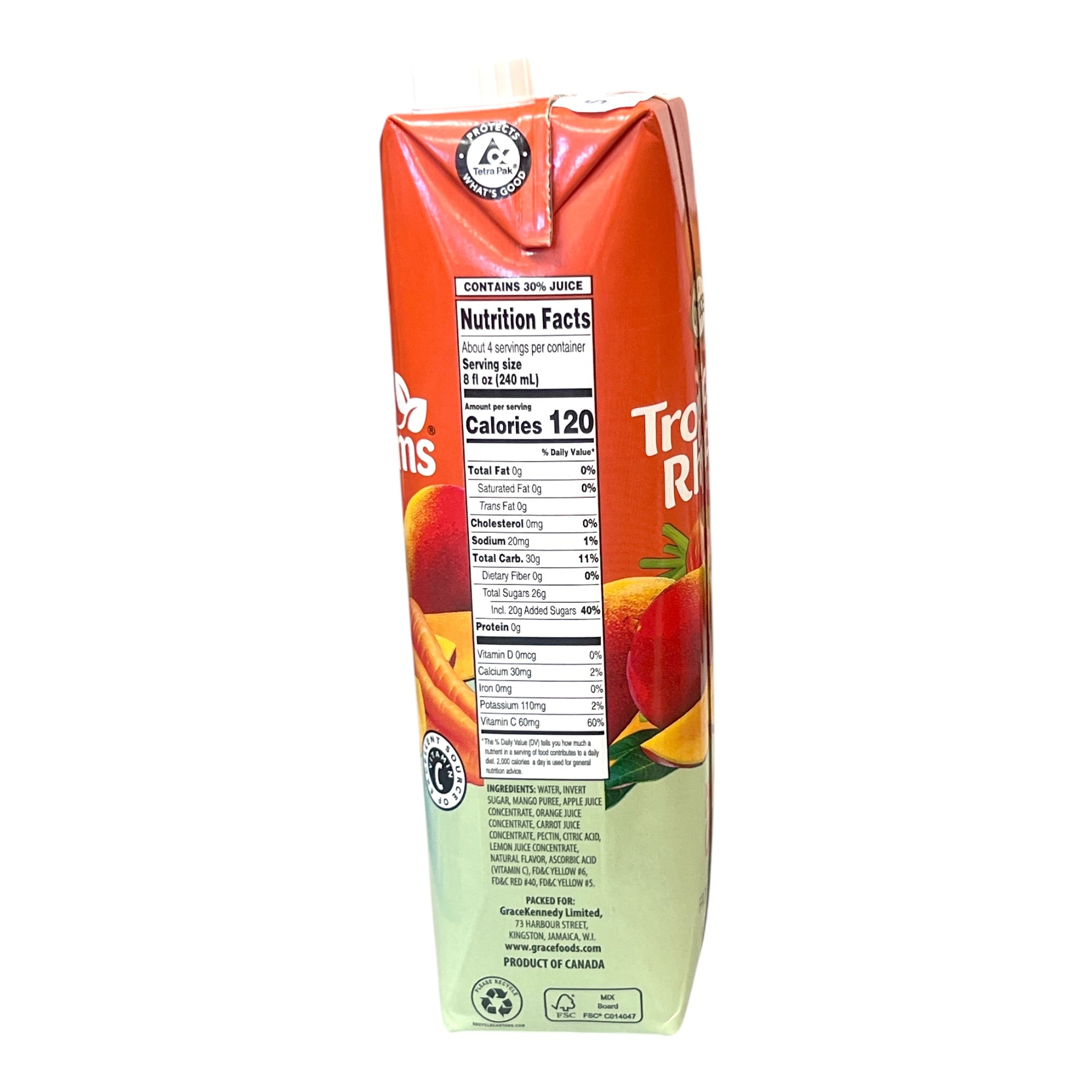 Grace Tropical Rhythms Mango Carrot 33.8 Fl Oz.