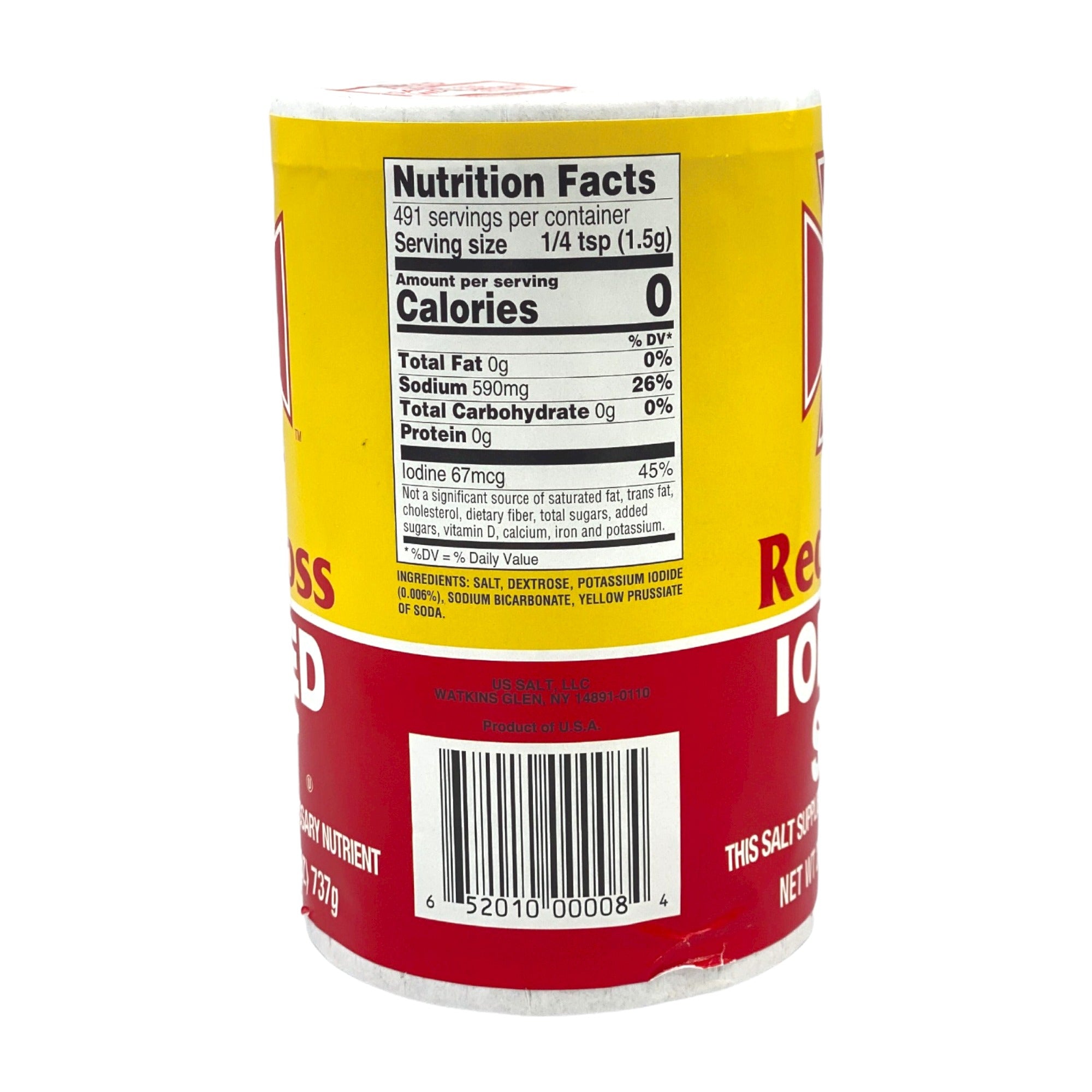 RED CROSS IODIZED SALT 26 OZ.