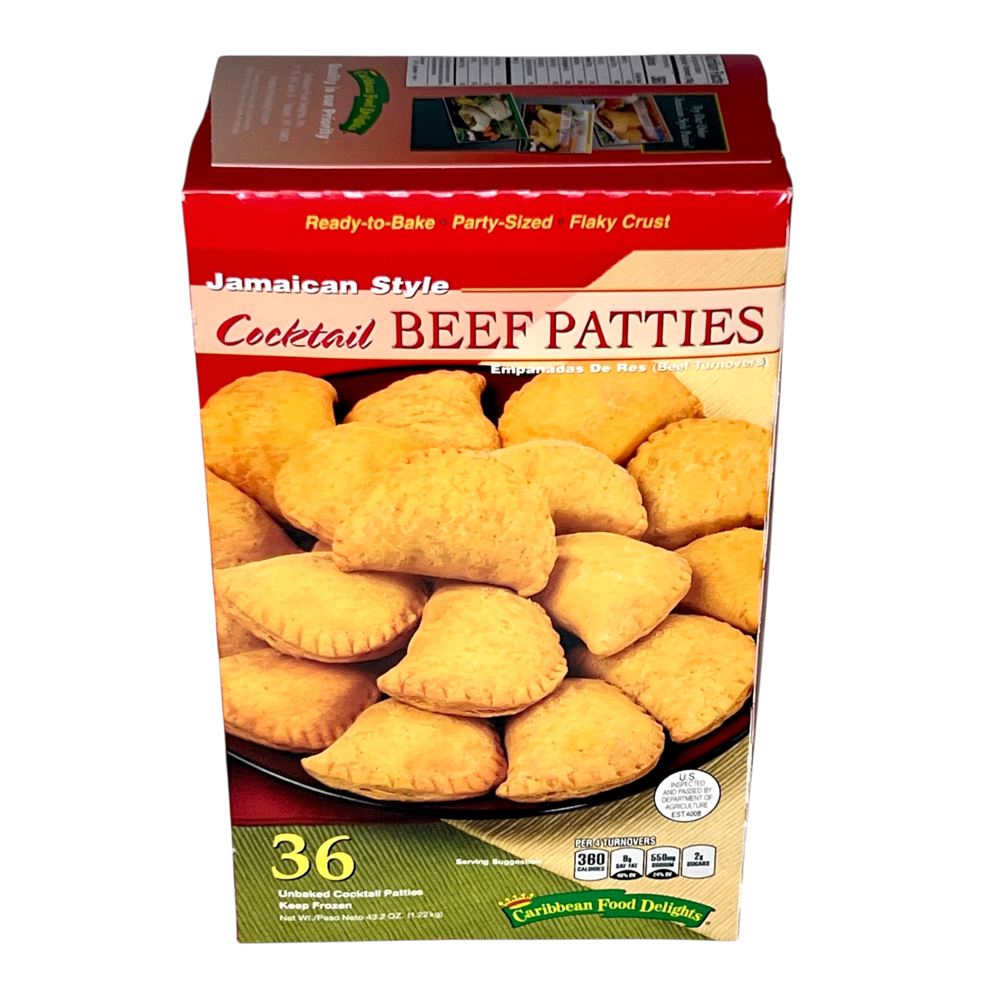 Royal Caribbean Bakery Jamaican Beef Cocktail Patties - Unbaked - 3 Dz