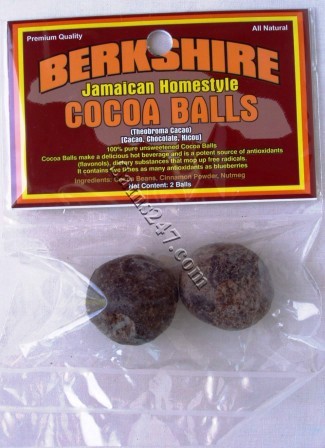 BERKSHIRE JAMAICAN HOMESTYLE CHOCOLATE BALLS (2 per pack) 

BERKSHIRE JAMAICAN HOMESTYLE CHOCOLATE BALLS (2 per pack): available at Sam's Caribbean Marketplace, the Caribbean Superstore for the widest variety of Caribbean food, CDs, DVDs, and Jamaican Black Castor Oil (JBCO). 