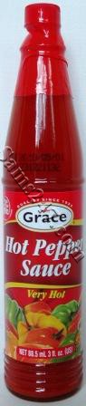 GRACE ORIGINAL HOT PEPPER SAUCE 3 OZ. 

GRACE ORIGINAL HOT PEPPER SAUCE 3 OZ.: available at Sam's Caribbean Marketplace, the Caribbean Superstore for the widest variety of Caribbean food, CDs, DVDs, and Jamaican Black Castor Oil (JBCO). 