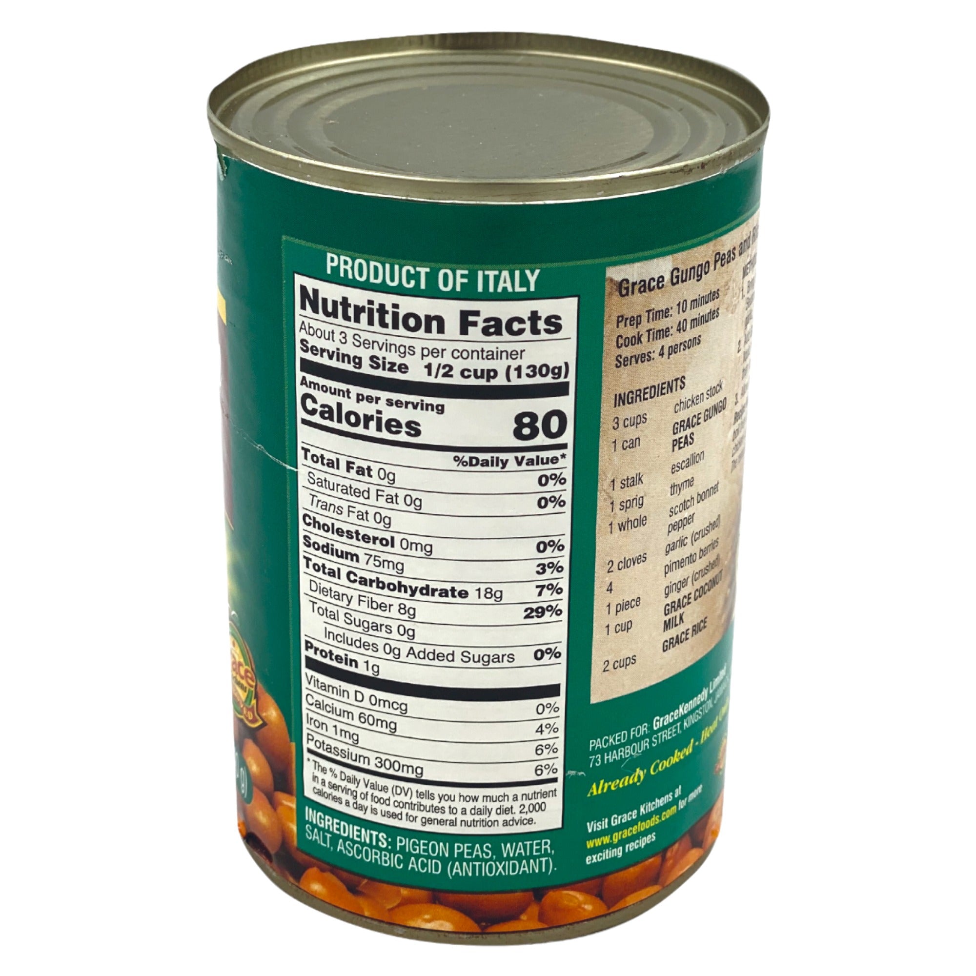 Grace Dry Pigeon Peas (Grace Dry Gungo Peas) 8.46 Oz.