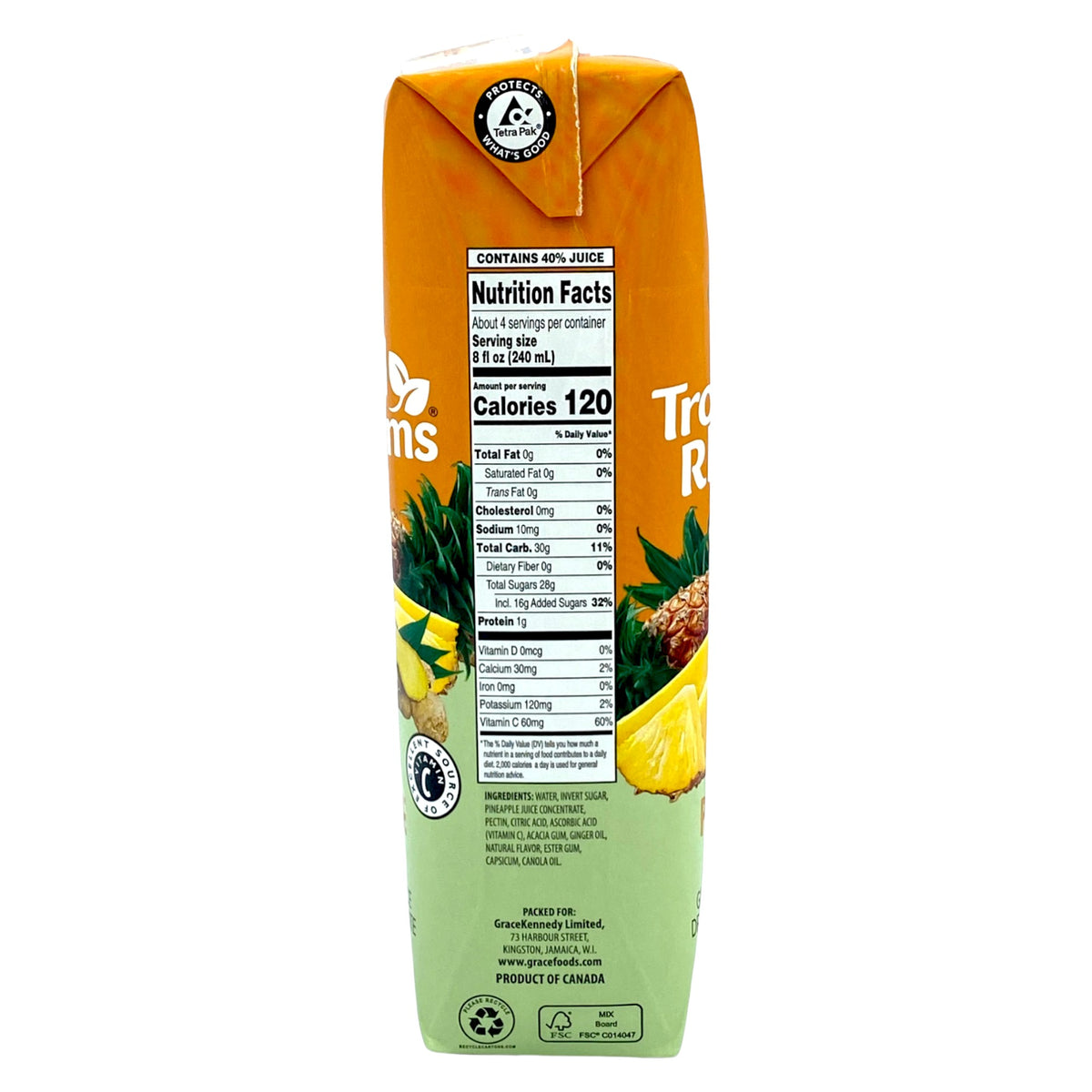 GRACE TROPICAL RHYTHMS PINEAPPLE GINGER 33.8 FL OZ. – sams247