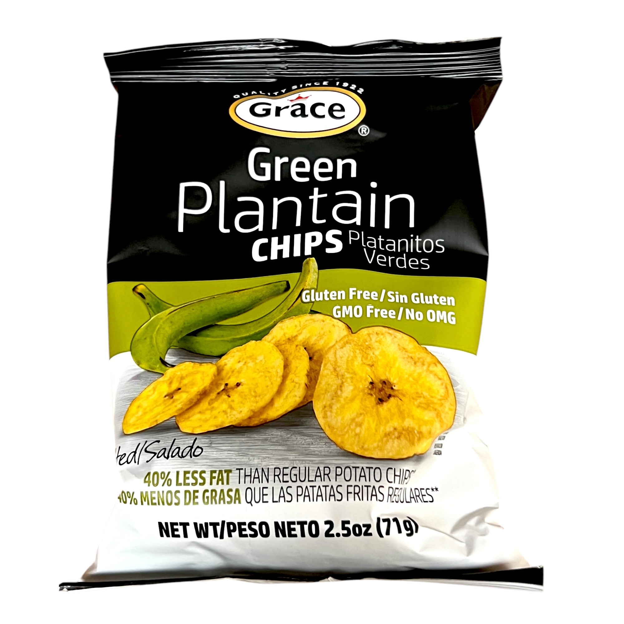 Grace Green Plantain Chips 2.5 Oz