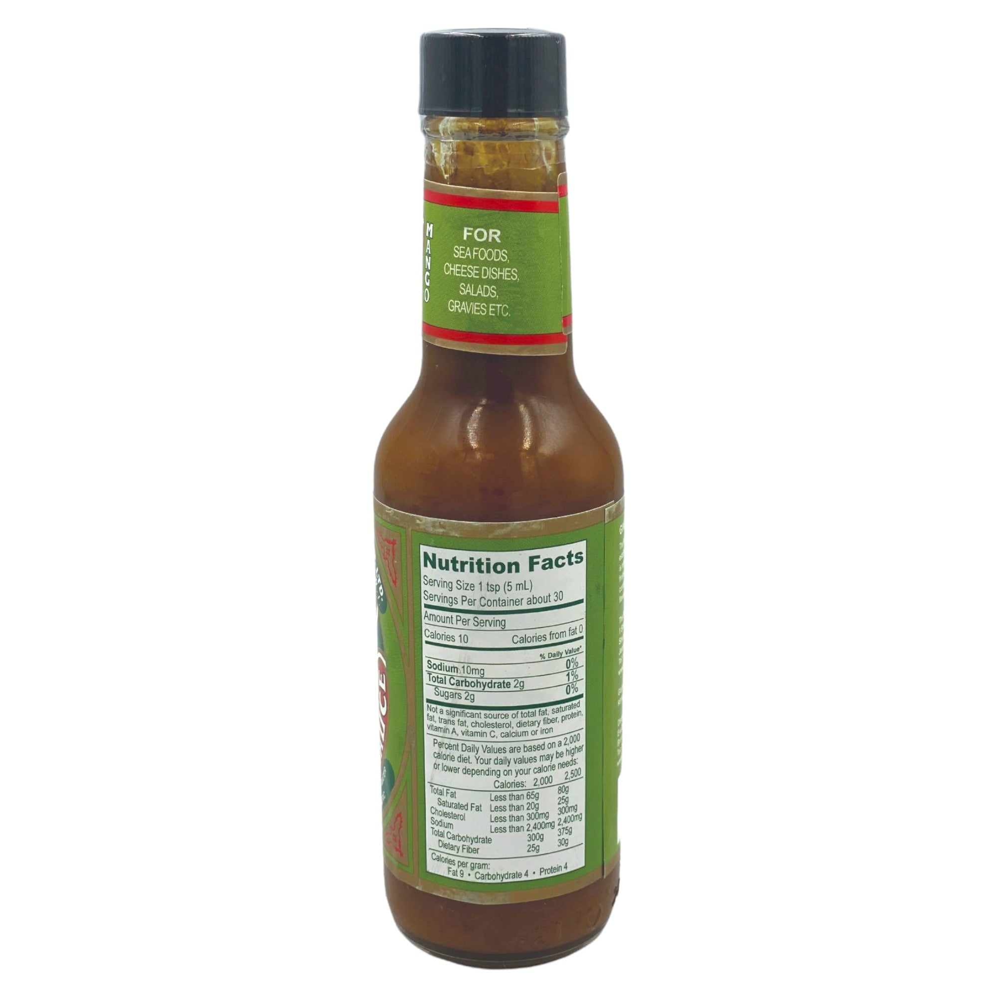 Pickapeppa Gingery Mango Sauce 5 Fl Oz Nutrition Facts