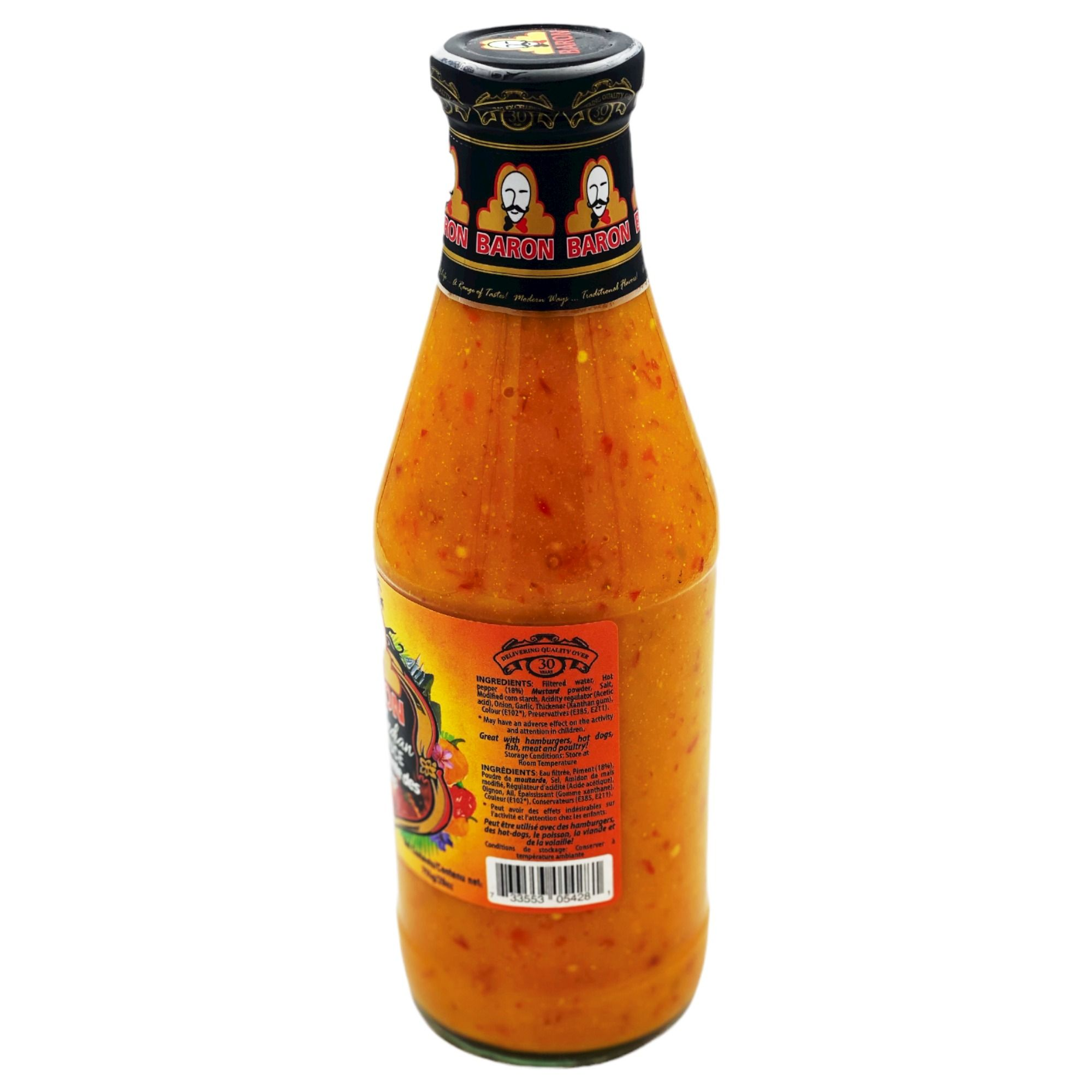 BARON WEST INDIAN HOT SAUCE 28 OZ